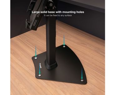 SOPORTE DE MESA PARA TABLET CON ANTIRROBO NEGRO TOOQ