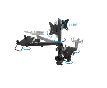 SOPORTE MESA 3 BRAZOS TPV/IMPRESORA/PANTALLA/TERMINAL/LECTOR NEGRO TOOQ