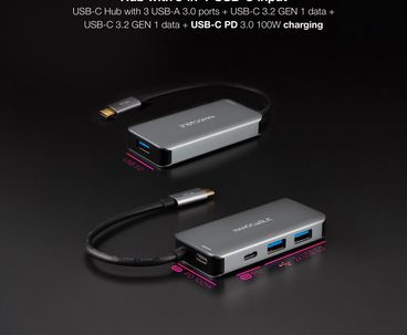 HUB USB-C 5 PUERTOS USB 3.2 15 CM NANOCABLE