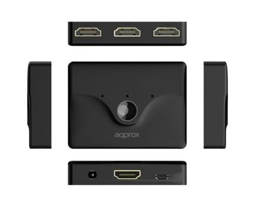 HDMI SWITCH 3 PUERTOS 4K + CONTROL REMOTO APPROX